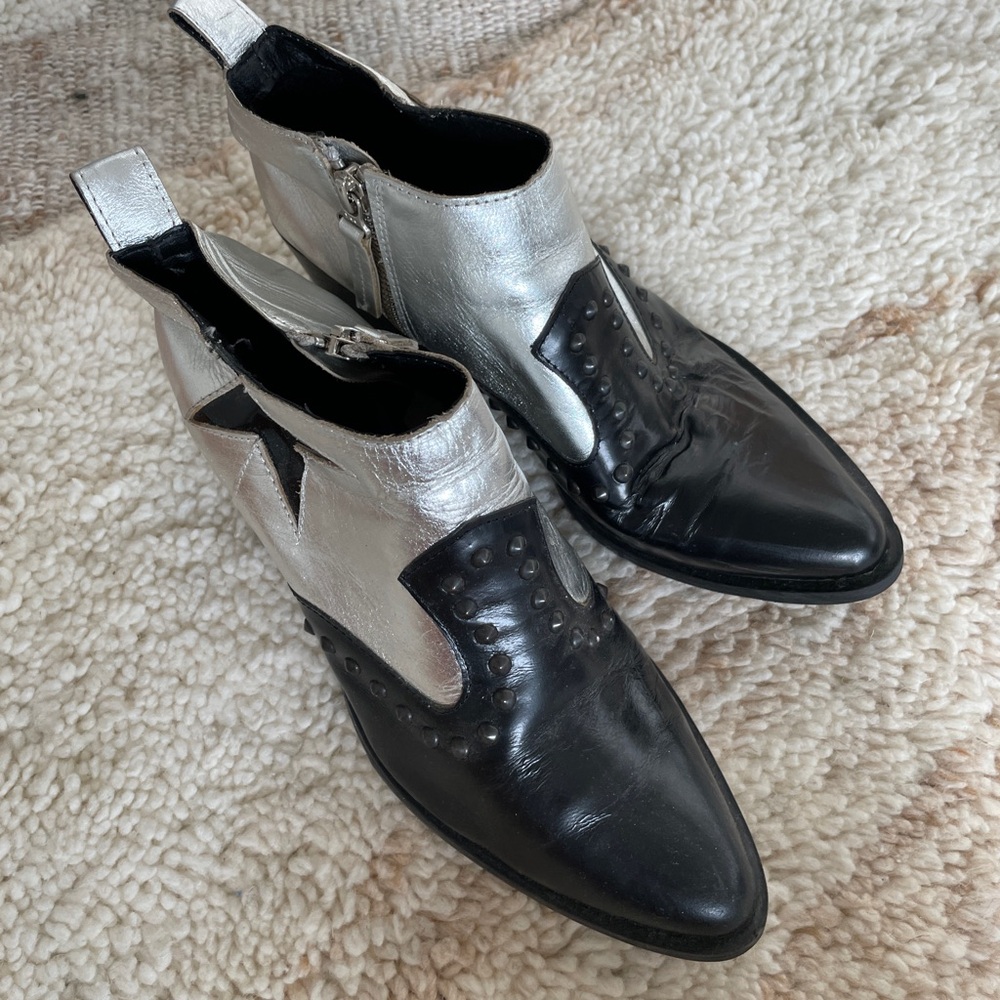 Super Star Silver Cowboy Booties